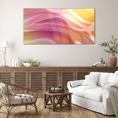 Tableau imprimé sur verre Des vagues de couleurs dans des tons pastel