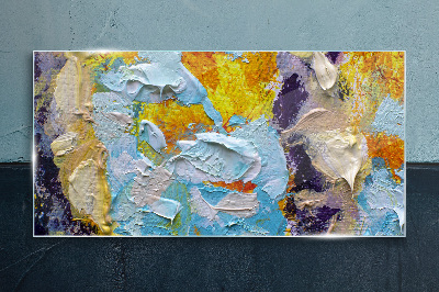 Tableau sur verre Explosion abstraite de couleurs