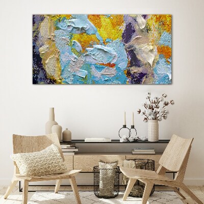 Tableau sur verre Explosion abstraite de couleurs