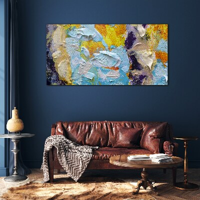 Tableau sur verre Explosion abstraite de couleurs