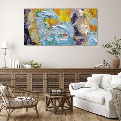 Tableau sur verre Explosion abstraite de couleurs