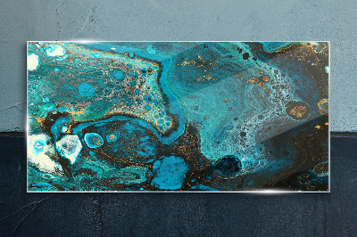 Tableau verre imprimé Tourbillons de couleurs dans l'océan