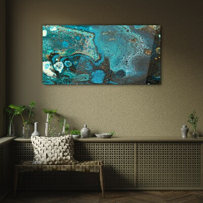 Tableau verre imprimé Tourbillons de couleurs dans l'océan