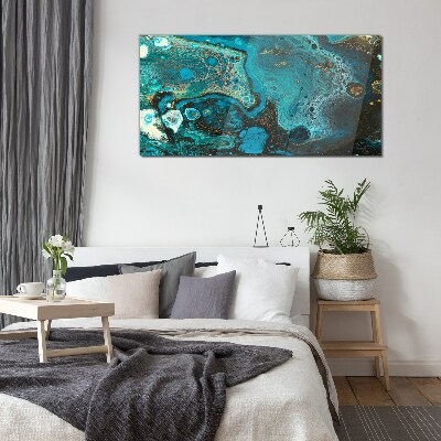 Tableau verre imprimé Tourbillons de couleurs dans l'océan