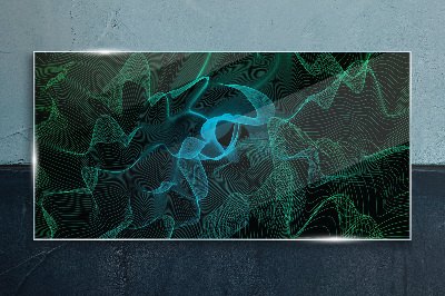 Tableau en verre Vagues et lignes en mouvement