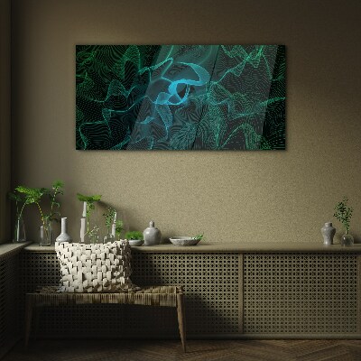Tableau en verre Vagues et lignes en mouvement
