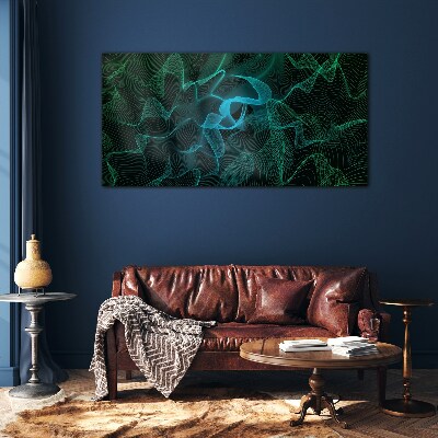 Tableau en verre Vagues et lignes en mouvement