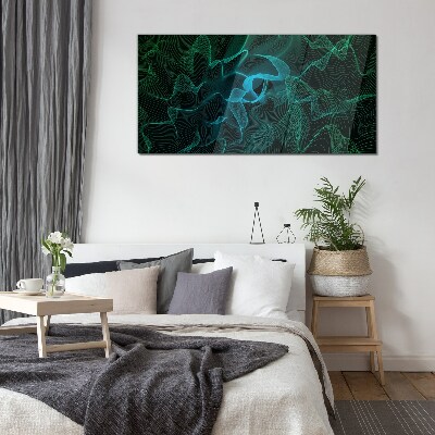 Tableau en verre Vagues et lignes en mouvement