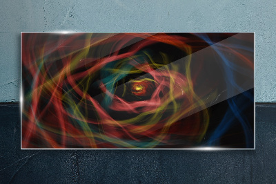 Tableau sur verre Un tourbillon de lumières colorées