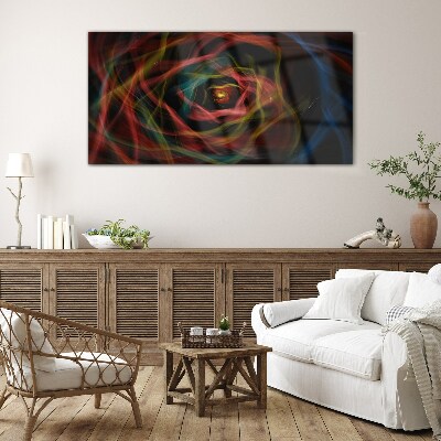 Tableau sur verre Un tourbillon de lumières colorées