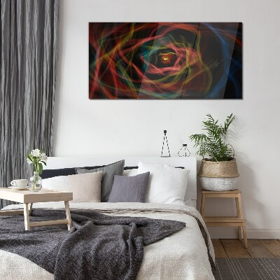 Tableau sur verre Un tourbillon de lumières colorées