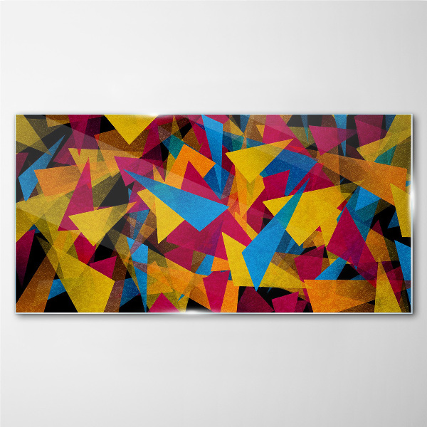 Tableau en verre Géométries colorées en mouvement