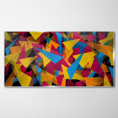 Tableau en verre Géométries colorées en mouvement