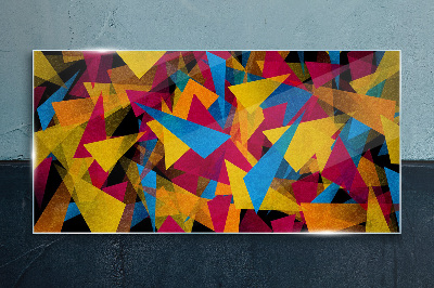 Tableau en verre Géométries colorées en mouvement
