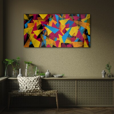 Tableau en verre Géométries colorées en mouvement