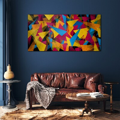 Tableau en verre Géométries colorées en mouvement