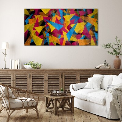 Tableau en verre Géométries colorées en mouvement