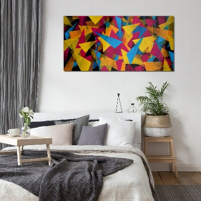 Tableau en verre Géométries colorées en mouvement