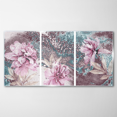 Tableau imprimé sur verre Un rêve floral aux tons pastel
