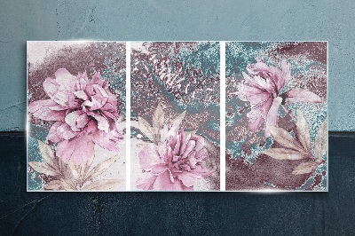 Tableau imprimé sur verre Un rêve floral aux tons pastel