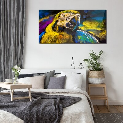 Tableau photo sur verre Portrait coloré d'un perroquet