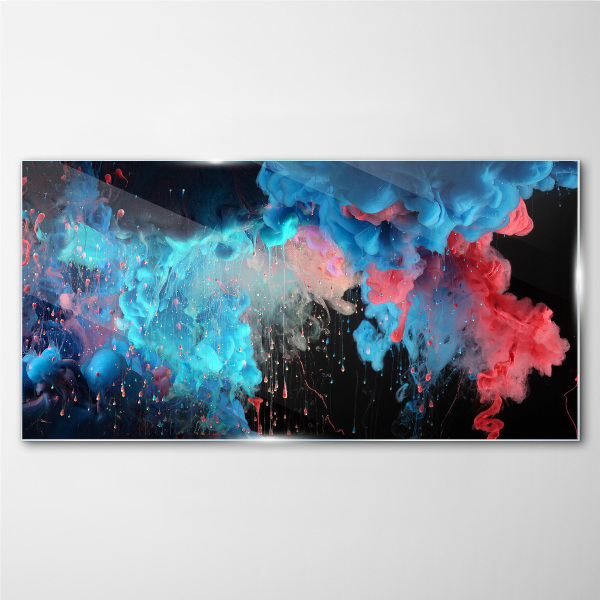 Tableau sur verre Nuages colorés en mouvement