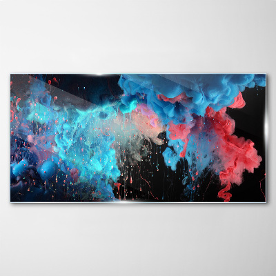 Tableau sur verre Nuages colorés en mouvement