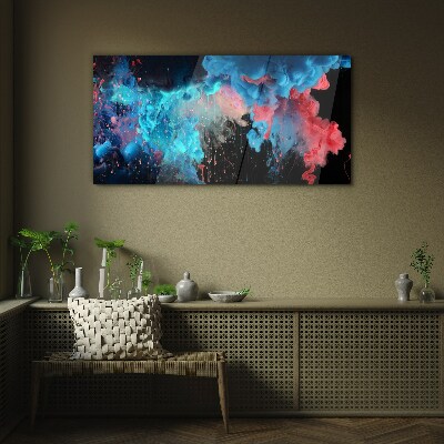 Tableau sur verre Nuages colorés en mouvement