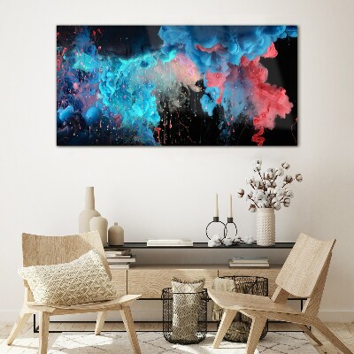 Tableau sur verre Nuages colorés en mouvement