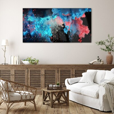 Tableau sur verre Nuages colorés en mouvement