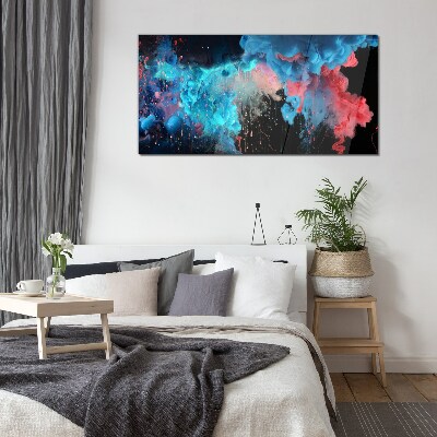 Tableau sur verre Nuages colorés en mouvement