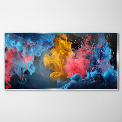 Tableau imprimé sur verre Explosions colorées d'émotions