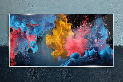 Tableau imprimé sur verre Explosions colorées d'émotions