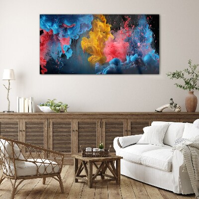 Tableau imprimé sur verre Explosions colorées d'émotions