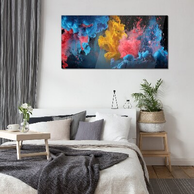 Tableau imprimé sur verre Explosions colorées d'émotions