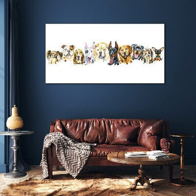 Tableau verre imprimé Amitiés canines