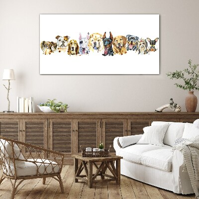 Tableau verre imprimé Amitiés canines