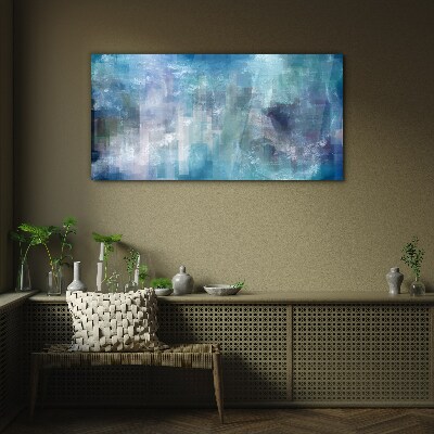 Tableau photo sur verre Jeu abstrait de couleurs dans les tons bleus