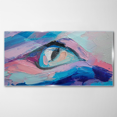 Tableau sur verre Un regard brumeux aux couleurs pastel
