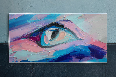 Tableau sur verre Un regard brumeux aux couleurs pastel