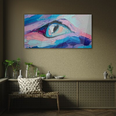 Tableau sur verre Un regard brumeux aux couleurs pastel