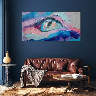 Tableau sur verre Un regard brumeux aux couleurs pastel