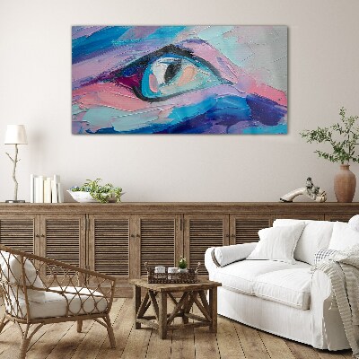 Tableau sur verre Un regard brumeux aux couleurs pastel