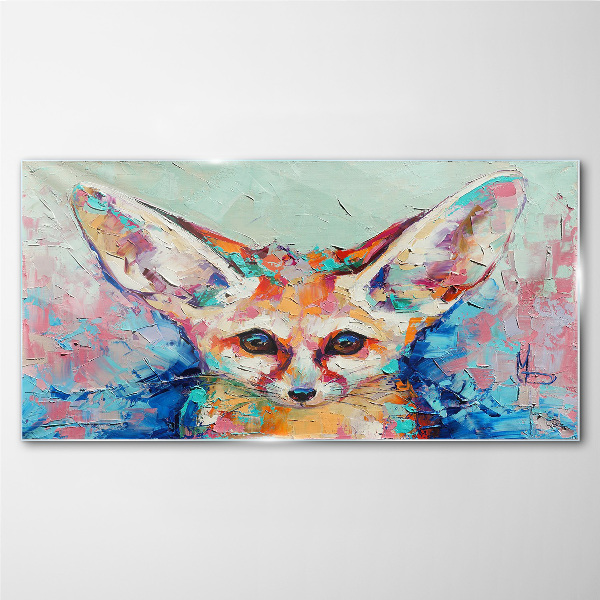 Tableau imprimé sur verre Portrait couleur d'un renard fennec