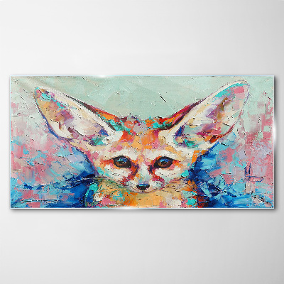 Tableau imprimé sur verre Portrait couleur d'un renard fennec