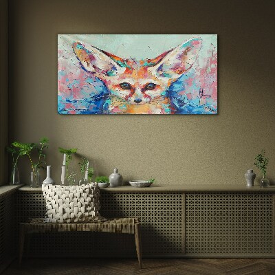 Tableau imprimé sur verre Portrait couleur d'un renard fennec