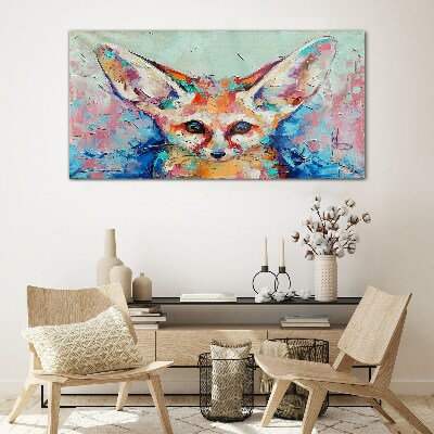 Tableau imprimé sur verre Portrait couleur d'un renard fennec