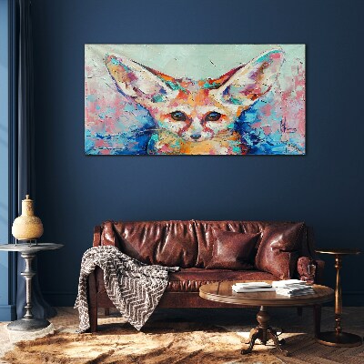 Tableau imprimé sur verre Portrait couleur d'un renard fennec
