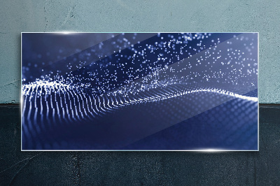 Tableau verre imprimé Ondes de lumière bleue