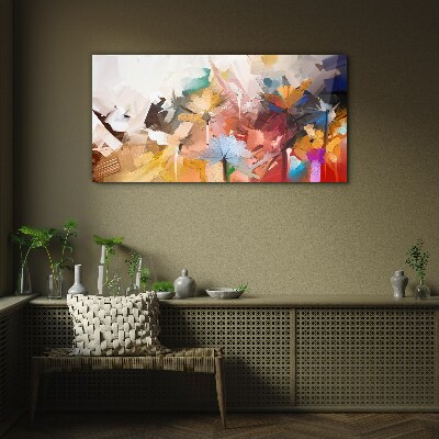 Tableau photo sur verre Fleurs colorées dans un style abstrait